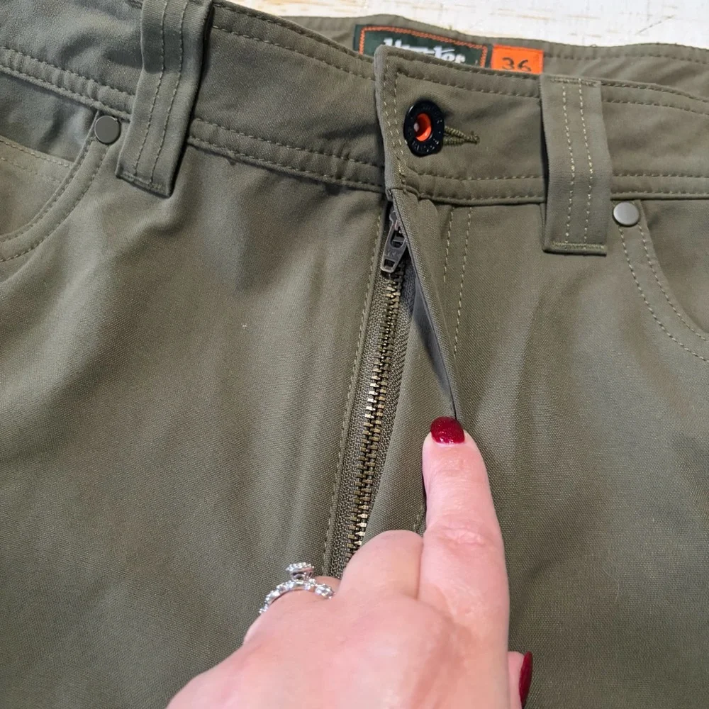 Howler Bros Frontside Tech Pants NWT size 36 x 30 Olive Green Straight Leg - Picture 8 of 14